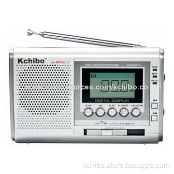 Flash MP3 Player with FM Radio, Portable FM/MW/SW1-10 12 Band Receiver